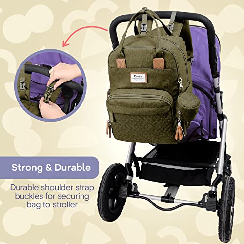 RUVALINO Bebek Essentials Seti Yeni Anneler için bebek bezi çantası Sırt Çantası ve Anne Sütü saklama çantası Paketi