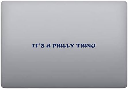 Süt Kupa Tasarımları Bu bir Philly Şey Futbol Metin 6 inç Koyu Mavi Vinil Çıkartması