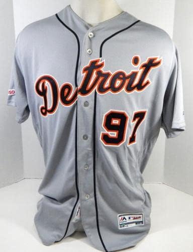 2019 Detroit Tigers Matt Crouse 97 Oyun Verilen Gri Forması MLB 150 Yama 48 36 - Oyun Kullanılan MLB Formaları