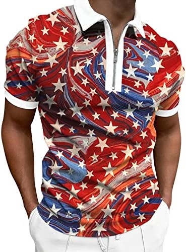 Yaz elbisesi Gömlek Erkekler için Erkek Fermuar Kısa Kollu T Gömlek Açık Tribal Desen Tribal Üst Büyük Oğlu T Shirt