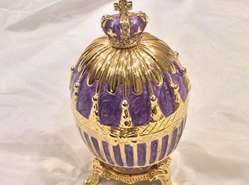 Dijital Melek Kraliyet Mor taç Emaye Faberge Yumurta dekor