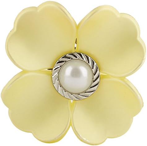 Qtqgoıtem Lady Çiçek Şekli Detay Saç Pençe Barrette Dekoratif Klip Sarı (Model: d12 d01 6ad f58 07c)