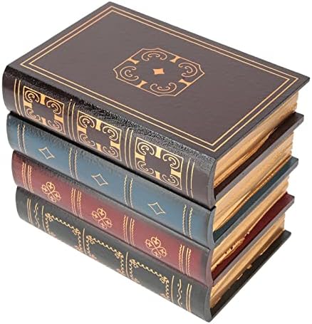 Dekoratif Sahte Kitap Kutusu, Ahşap Antika Süslemeleri saklama kutusu İçi Boş Kitaplar Para Takı Depoları için Bilezikler