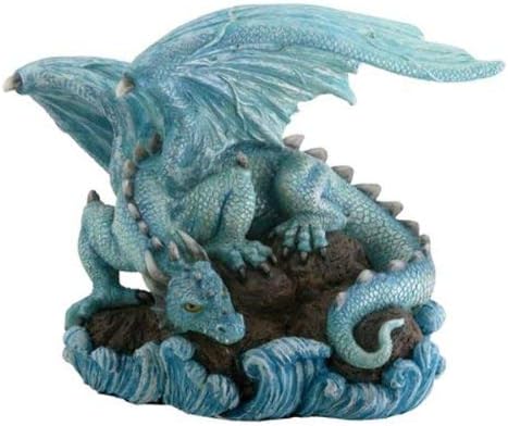 Kaya Fantezi Figür Dekorasyonunda Mavi Su Ejderhası