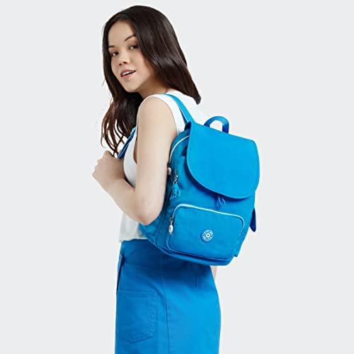 Kipling kadın Şehir Paketi Küçük Sırt Çantası, Hafif Çok Yönlü Sırt Çantası, Okul çantası, İstekli Mavi, 10,75U x