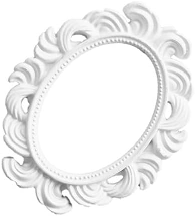 VLIZO 2 adet Beyaz Oval Barok Fotoğraf Süslü Resim Standı Parti Dekor