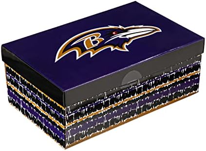 Takım Sporları Amerika NFL Baltimore Ravens, Sapsız 17 OZ şarap bardağı ve bira kupası 16 OZ Hediye Seti Kutusu /