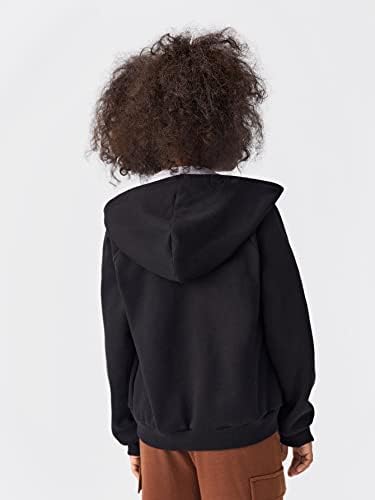 SOLY HUX Kızın Fermuarlı Uzun Kollu Kapüşonlular Termal Sweatshirt Ceket Cepli