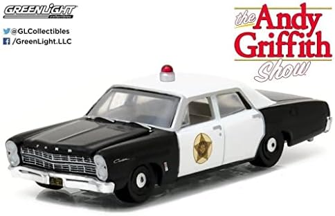 Greenlight 44760-B Andy Griffith 1967 Ford Özel Mayberry Polis Arabası 1: 64 Ölçekli Döküm