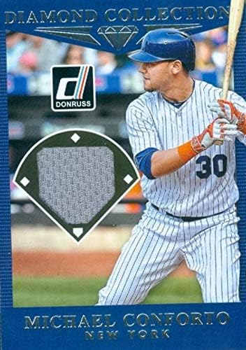 Michael Conforto oyuncu yıpranmış forması yama beyzbol kartı (New York Mets) 2017 Donruss Elmas Koleksiyonu DC-MC
