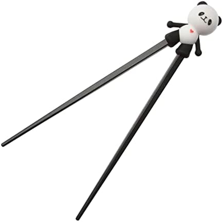 Gcroet 1pair Chic Panda Chopsticks Silikon Kılavuzlu Sevimli Plastik Chopsticks Bebek Çocuklar için Eğitim Bağlayıcı