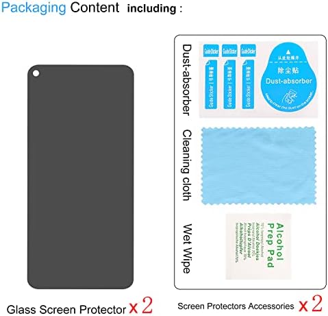 Lokyoo 2 Paket ekran koruyucu Koruyucu için Google Piksel 5A 5G [Anti-Casus Temperli Cam], Ultra HD, Çizilmez, Kabarcıksız,