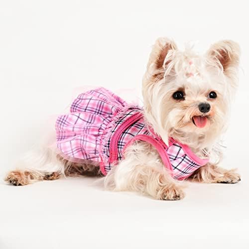 Köpek Elbise-Tasma Seti ile Köpek Koşum Elbise, Sevimli Prenses Köpek Elbiseler, Küçük Köpekler için yaz Köpek Giysileri