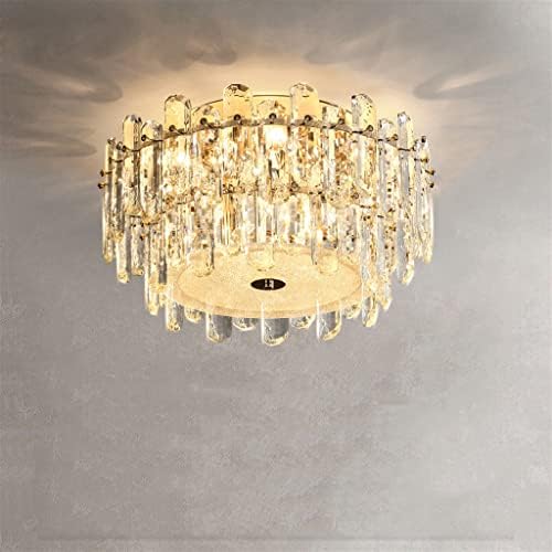 QUUL K9 kristal tavan ışık altın yuvarlak LED lamba yemek odası oturma odası yatak odası mutfak dekoratif sanat aydınlatma