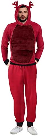 Erkek Rahat eşofman takımı Hoodies Joggers Sweatpants Setleri Noel giyim Seti Açık Kahverengi Kazak ve Pantolon Takım